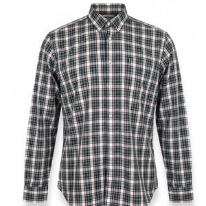 Barbour Button Down Shirt Mens L Multi-Color Highland Check Tailored Fit MSH4547